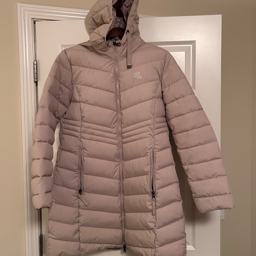 Ralph Lauren Women's Tan/ Beige  Puffer Coat -  Size Large